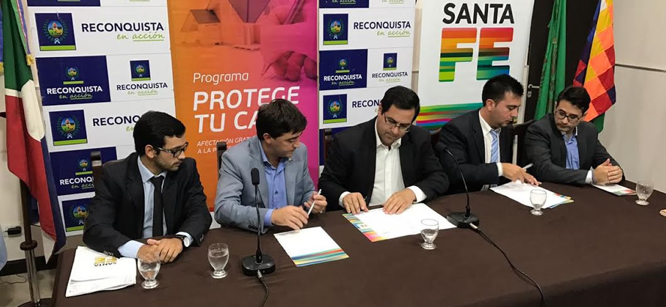 Reconquista firmó el convenio para proteger viviendas