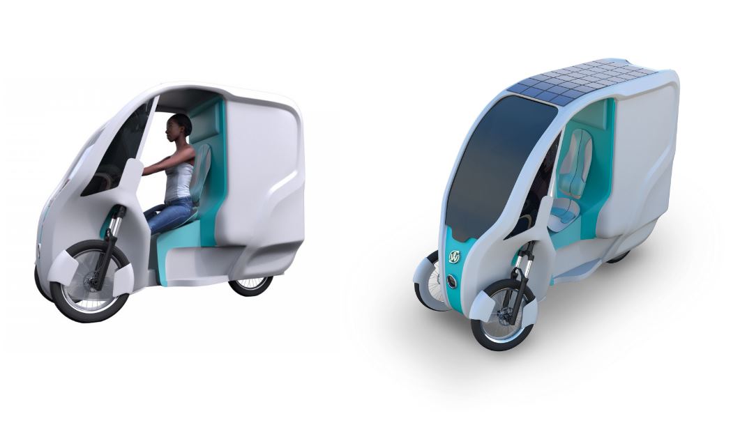 Un triciclo eléctrico con techo solar para repartir en las ciudades.