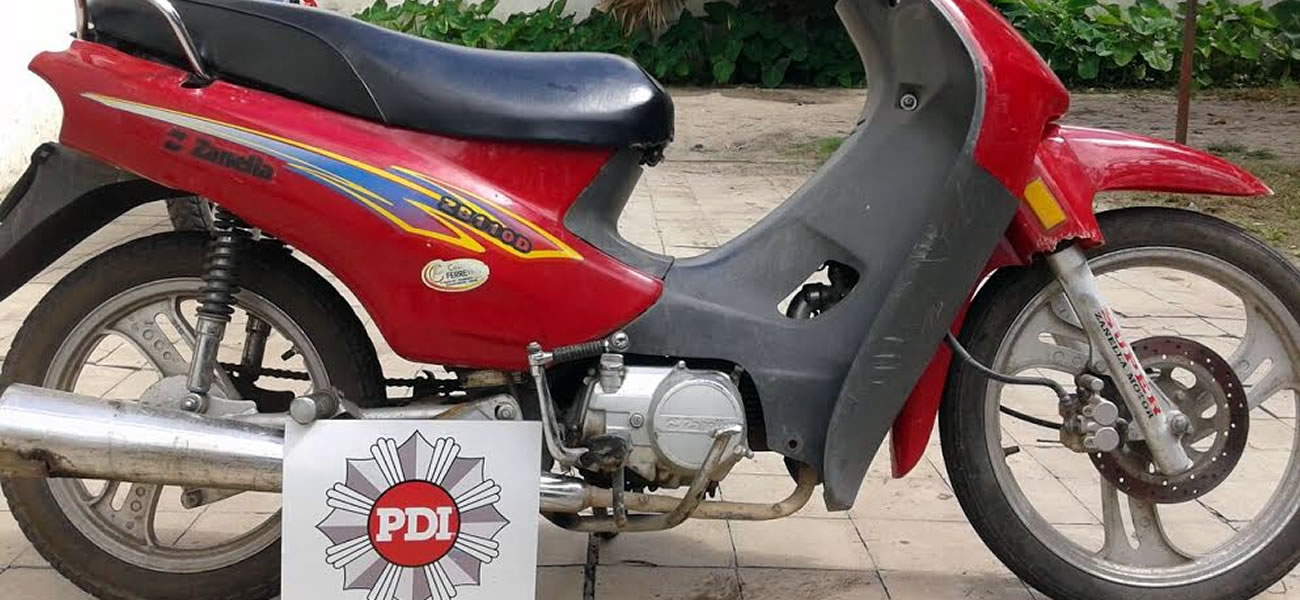 La PDI recuperó una moto robada, la tenía una chica de 19 años