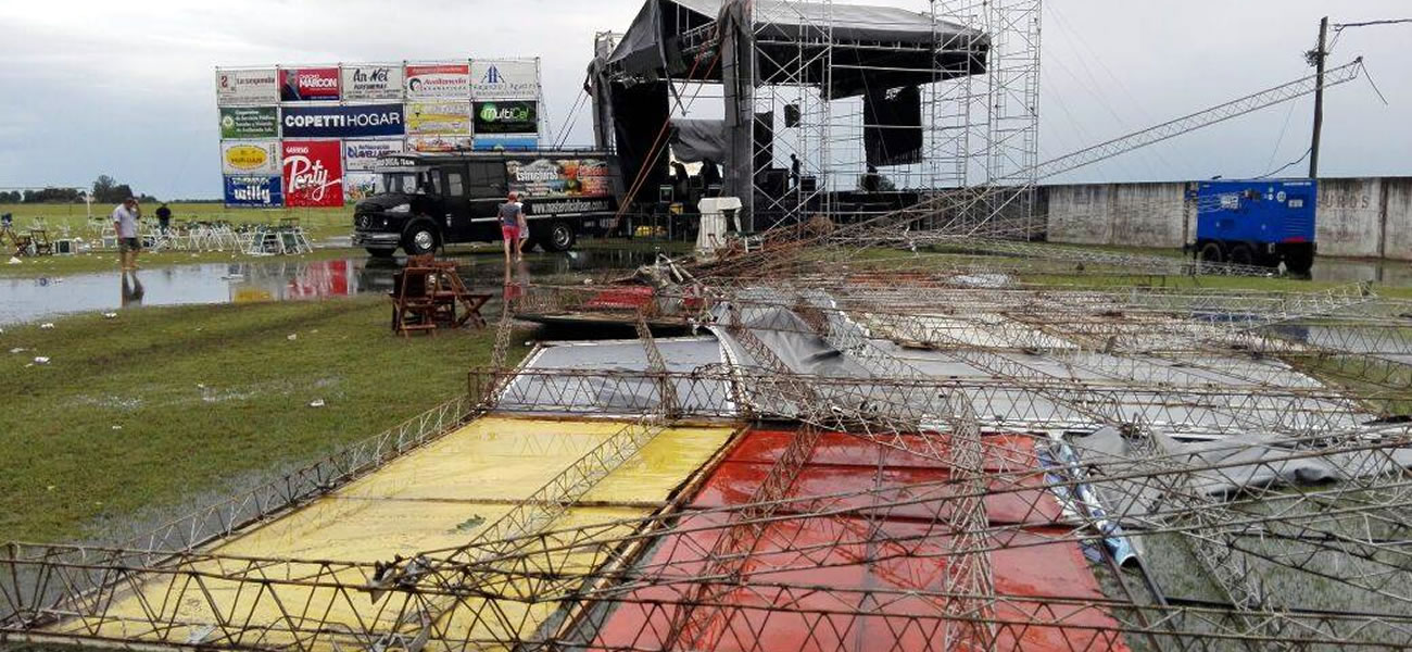 Enormes daños en Moussy. Festival suspendido