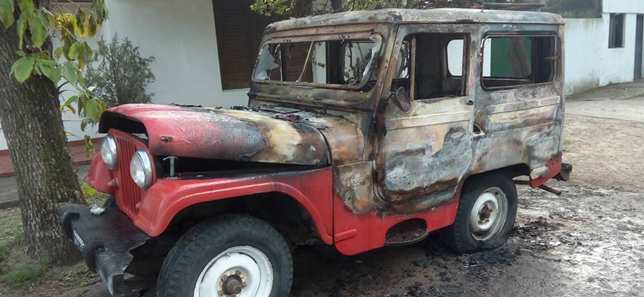 La UCR repudió el incendio al Jeep de Firmán