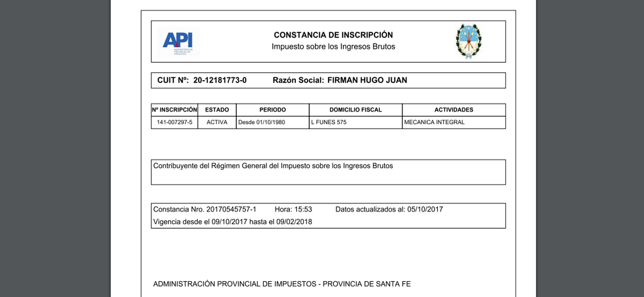 Firmán jamás dio de baja su actividad, tampoco en API
