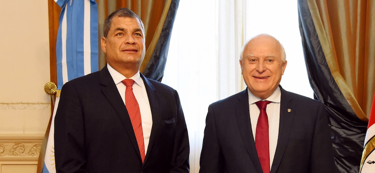 Encuentro latinoamericano: Lifschitz se reunió con el expresidente de Ecuador