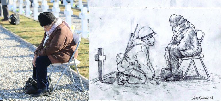El emotivo dibujo de un soldado de Malvinas con su mamá que se hizo viral