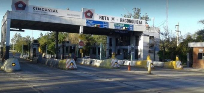 Barreras levantadas en los Peajes de la Ruta 11