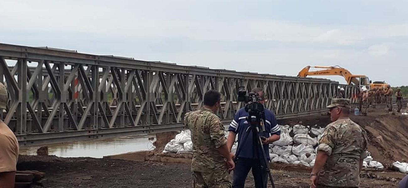 Habilitaron el paso por el puente Bailey en la Ruta 1