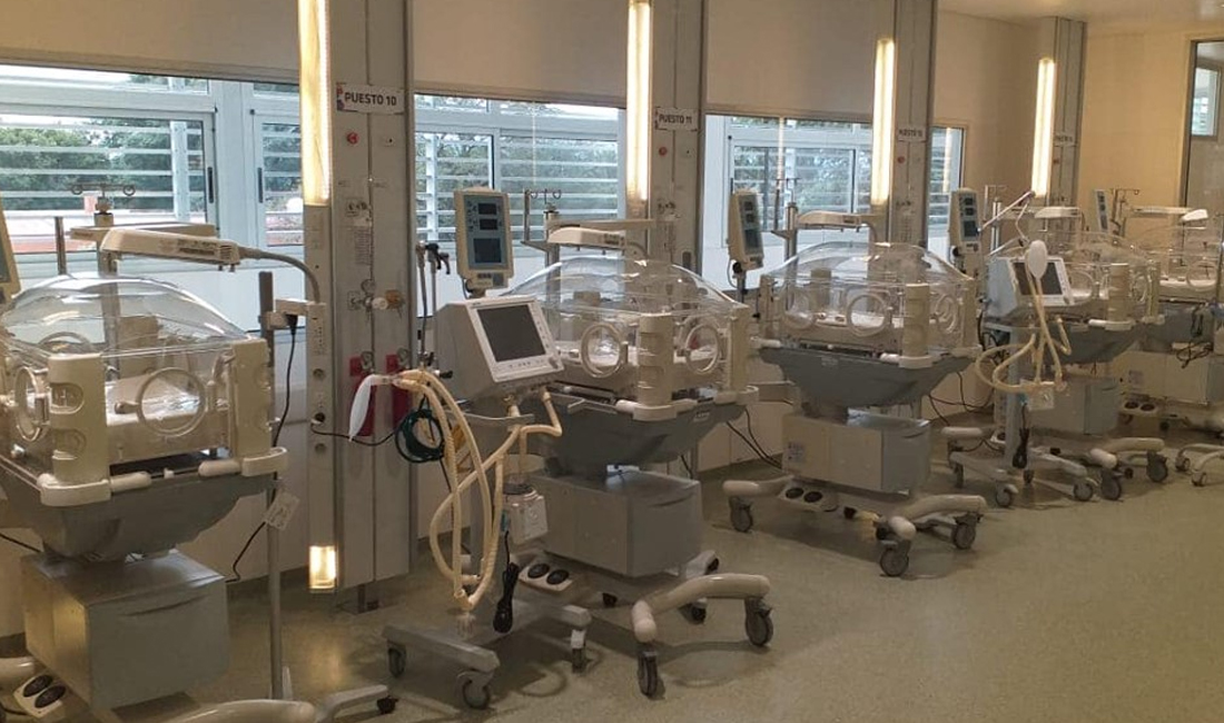 Esta es la sala de neonatología del nuevo Hospital