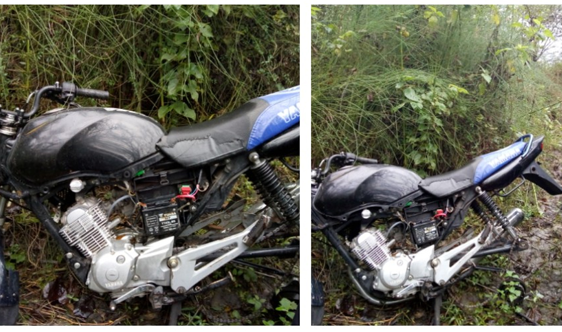 Encuentran una moto que había sido robada y desarmada