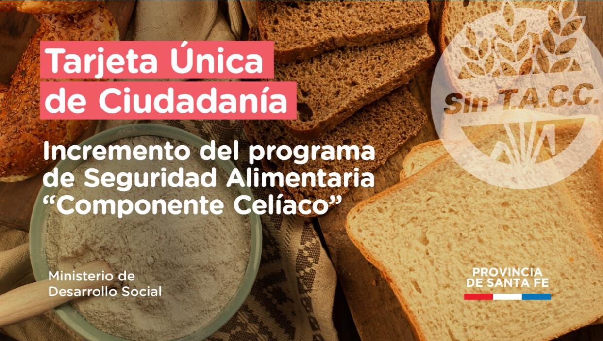 La provincia incrementa el monto de la Tarjeta Única de Ciudadanía para beneficiarios con celiaquía