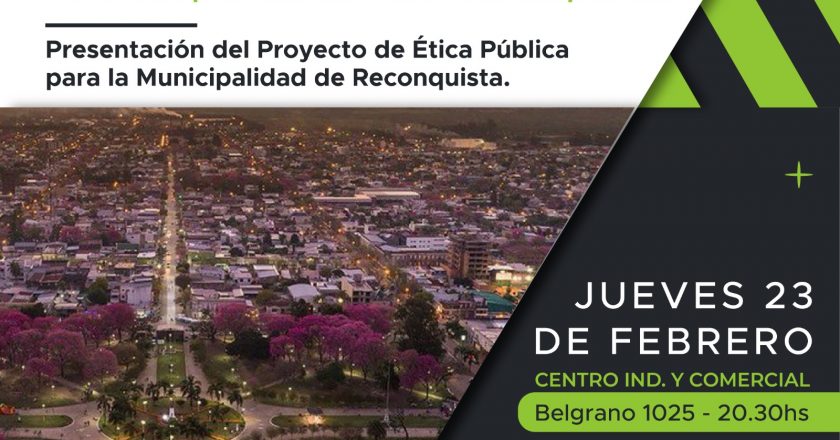 La concejal Natalia Capparelli y Raúl Lali Medina invitan a la presentación del proyecto Ética en el ejercicio de la función pública
