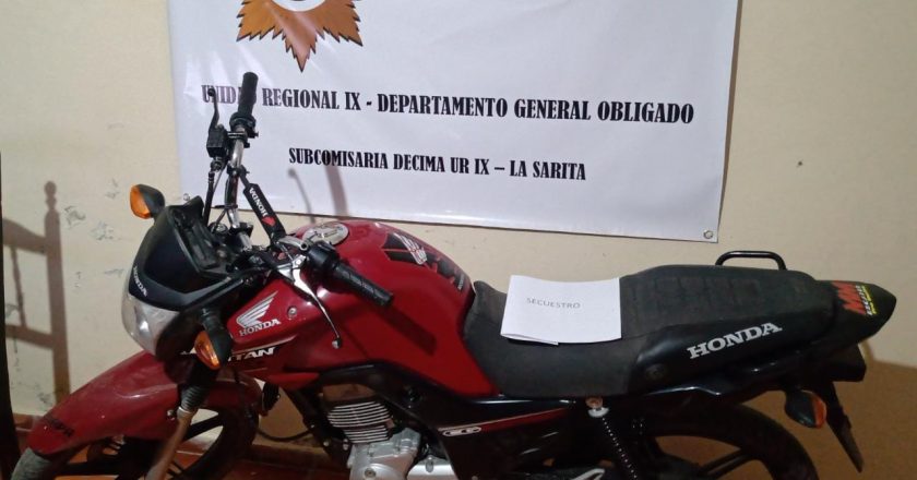 Una moto robada en La Sarita fue recuperada en Barrio Don Pedro de Avellaneda