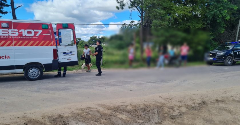 Un motociclista sufrió heridas al chocar un perro sobre calle Rossi