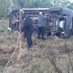 Volcó una camioneta con cuatro ocupantes en «El Sombrerito»